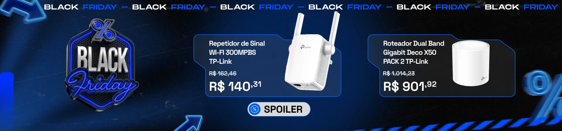 Banner Black Friday TP-Link - Eletrônica Santana