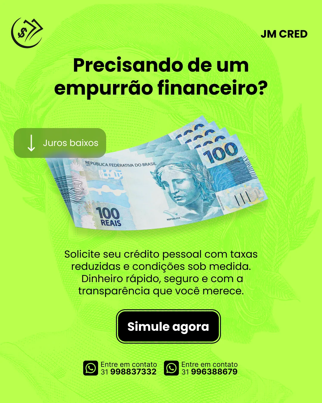 Post Redes Sociais Crédito Pessoal JM Cred