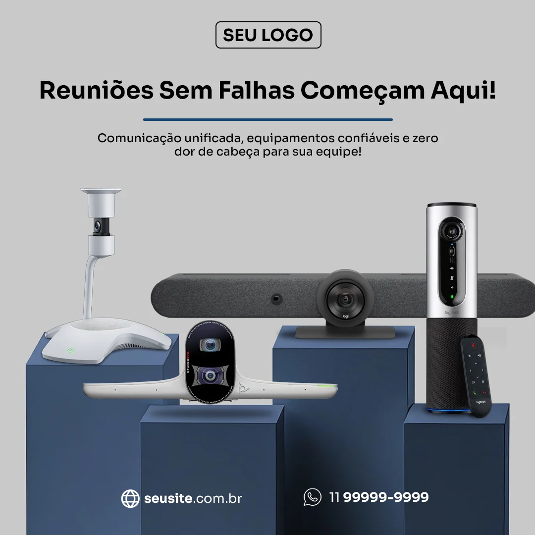 Post Redes Sociais Equipamentos de Videoconferência